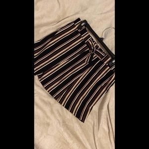 Striped split skirt